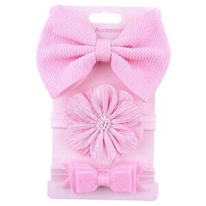 3 Pcs Set baby Girls Headbands - Bows Baby Girl Headband - Big headbands